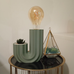 Lampe / Pot "J-Végétal"   Lampe à poser imprimée en 3d  Made in France