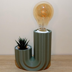 Lampe à poser en J, imprimée en 3d Mo-Design