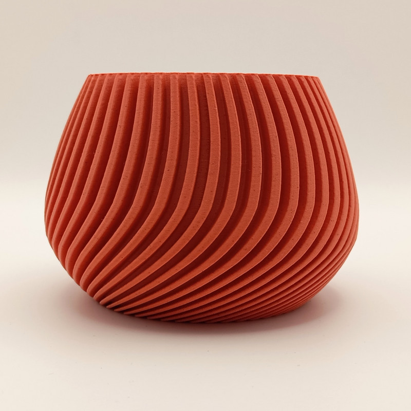 Ripple Light : socle arrondi avec vagues sculptées. Ambiance douce et harmonieuse, personnalisable en couleurs.