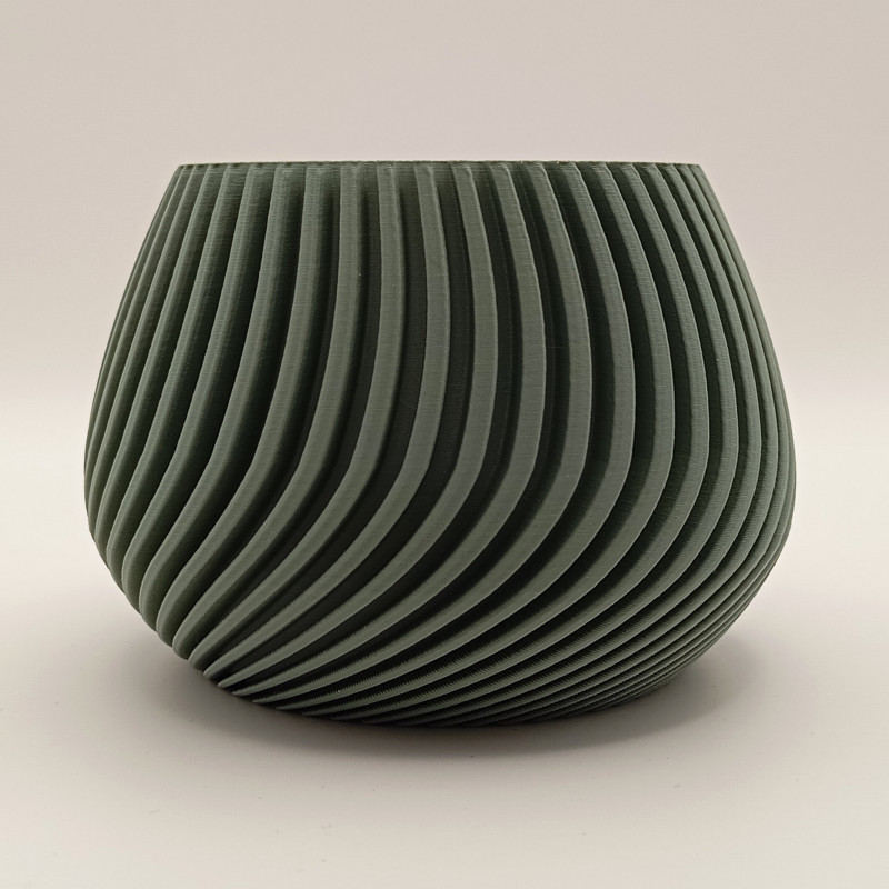 Ripple Light : socle arrondi avec vagues sculptées. Ambiance douce et harmonieuse, personnalisable en couleurs.