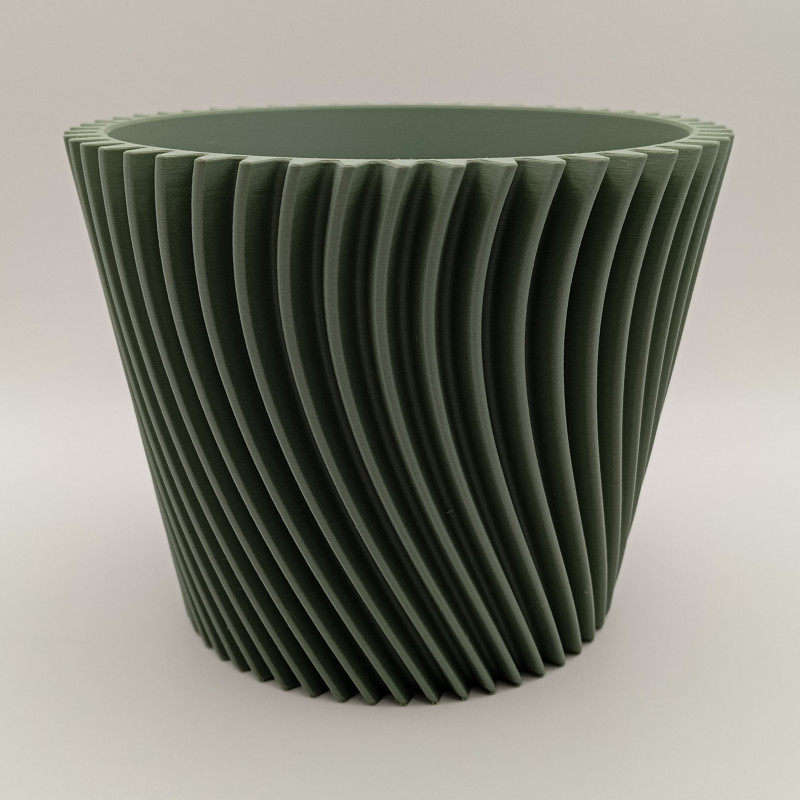 Cache-pot "Flux Torsadé" | Cache-pot PLA Recyclable Imprimé 3D